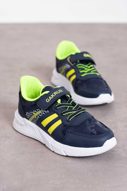 Unisex Children's Elastic and Velcro Comfortable Sneaker Sports Shoes