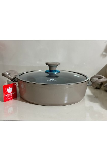 PAN-DORA Serisi Kristal Seramik Ezme 28 cm Karnıyarık- Pilav Tenceresi