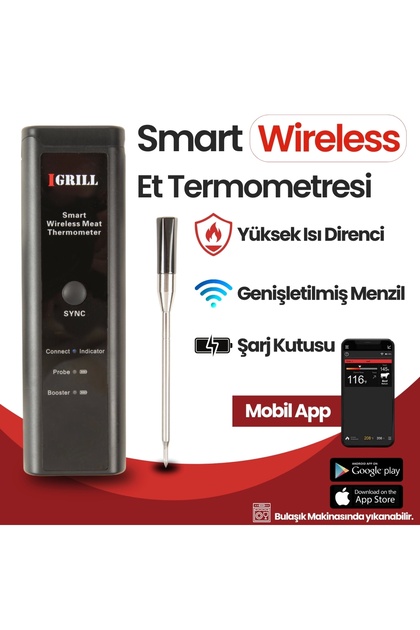 Et Termometresi Smart Wireless Barbekü Sıcaklık Ölçer