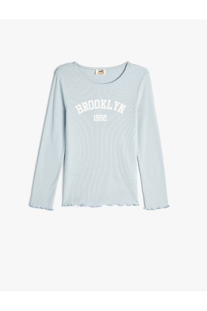 Long Sleeve Brooklyn Printed Cotton T-Shirt