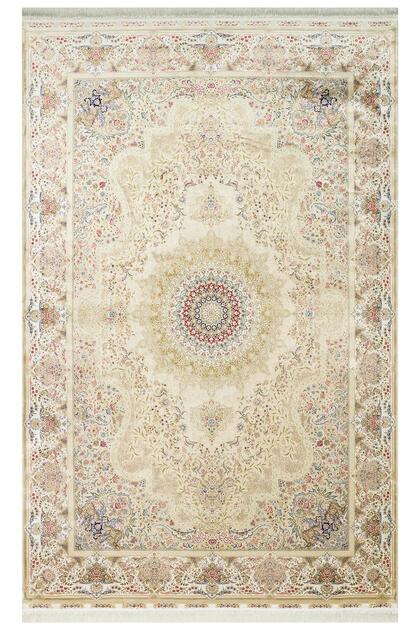 ISFAHAN ISF 06 CREAM Klasik Desenli Yüksek Kalite Sık Dokuma Makine Halısı