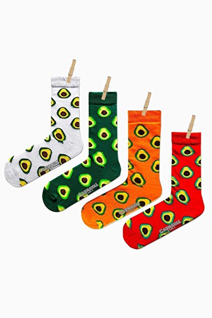 Set of 4 Avocado Colored Socks