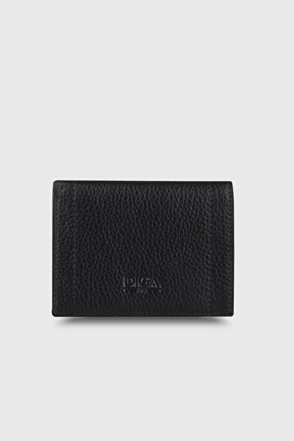 863 Model Real Leather Black Wallet