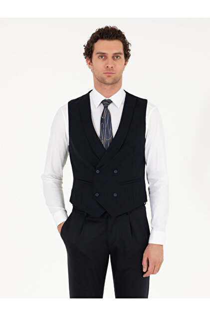 Lacivert Slim Fit Yelek 50267706-VR033