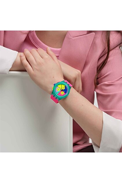 Swatch SUSG408 Swatch Neon Flash Arrow Erkek Kol Saati - Fiyatı