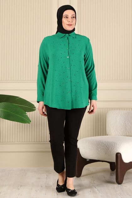 Women's Hijab Clothing Large Size Tunic Shirt Stone Balanced