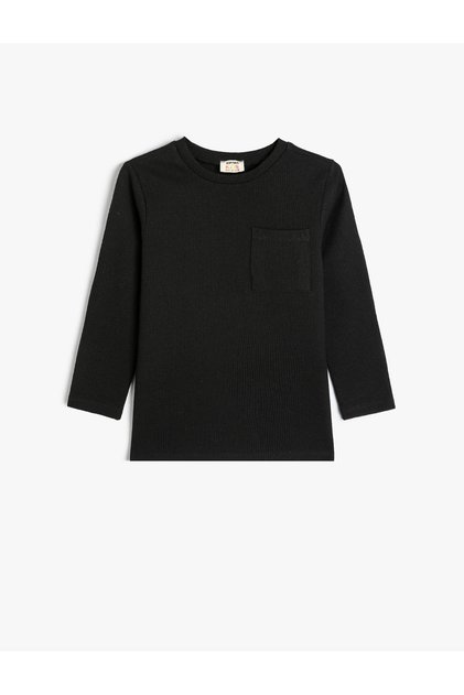 Boy's Long Sleeve T-Shirt Black 5Wkb10013Tk