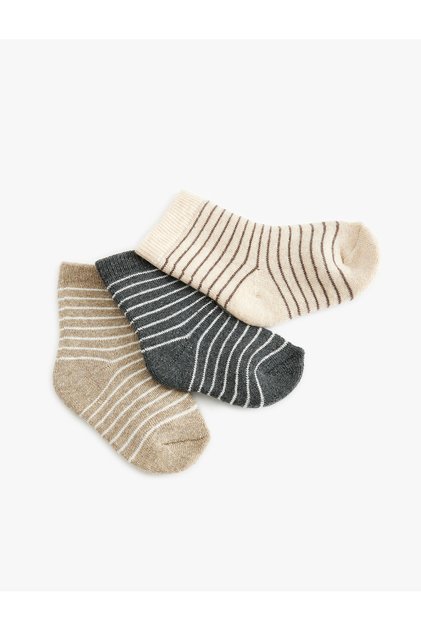 Set of 3 Cotton Towel Socks