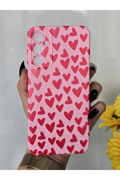 Samsung Galaxy A54 Compatible Velvet Inside Launch Heart Printed Case