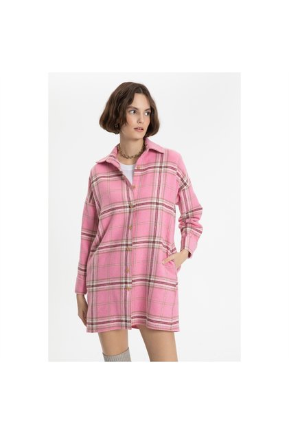 Covered Mini Shirt Dress