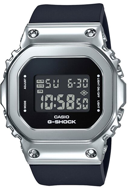 CASIO G-SHOCK GM-S5600 3489 メタル シルバーブラック Casio Gm-s5600-1dr G-Shock Kol Saati - Fiyatı, Yorumları