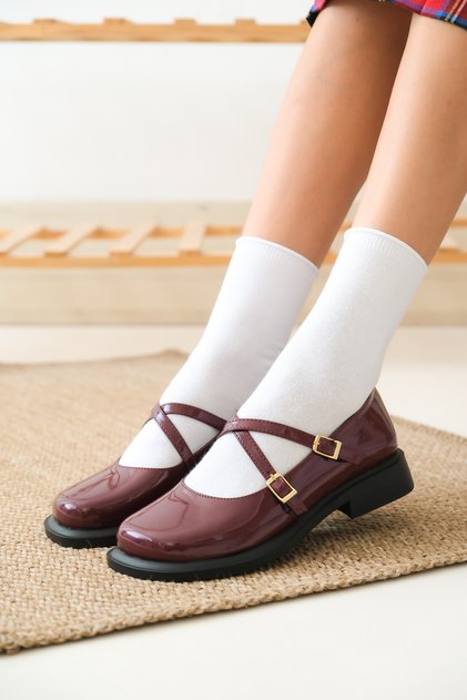 Women's Ballerina Orthopedic Double Belted Stylish and Comfortable Ballerina Shoes Astrid