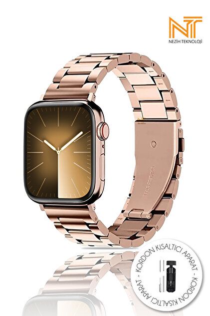 Watch 6/7/8/9/10/se/ultra/ultra2 44/45/49mm / Seri 10 46 / Seri 11 46mm Uyumlu Çelik Kordon