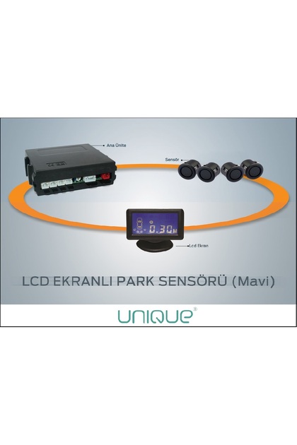 LCD EKRANLI PARK SENSÖR 19MM MAT SİYAH SENSÖR UYUMLU