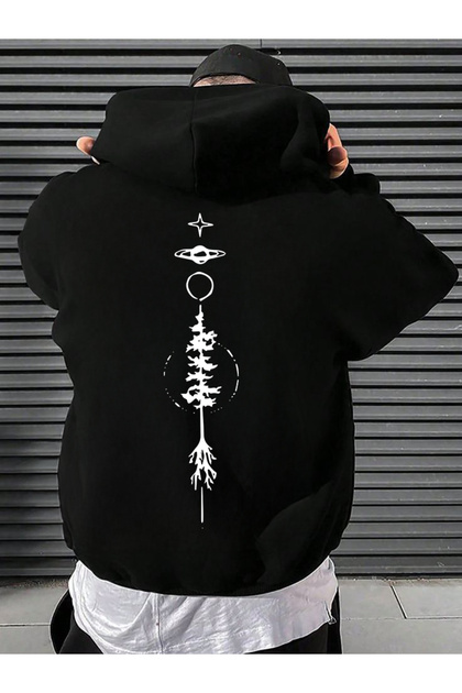 Black Sweatshirt Hoodie Oversize