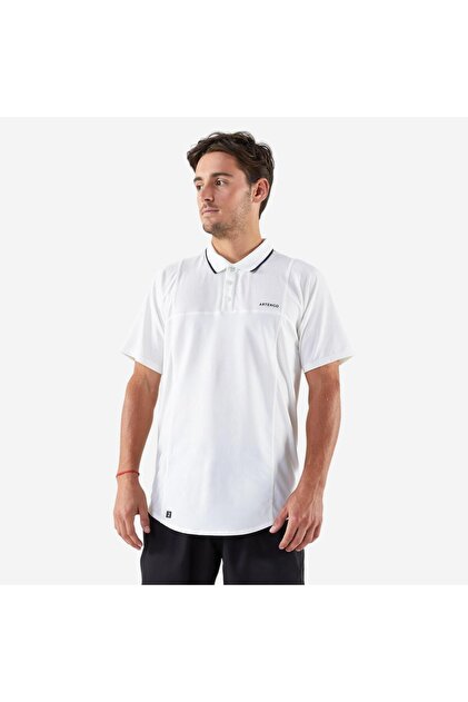 Kuikma Erkek Kısa Kollu Polo Tenis Tişörtü - Beyaz - Artengo DRY
