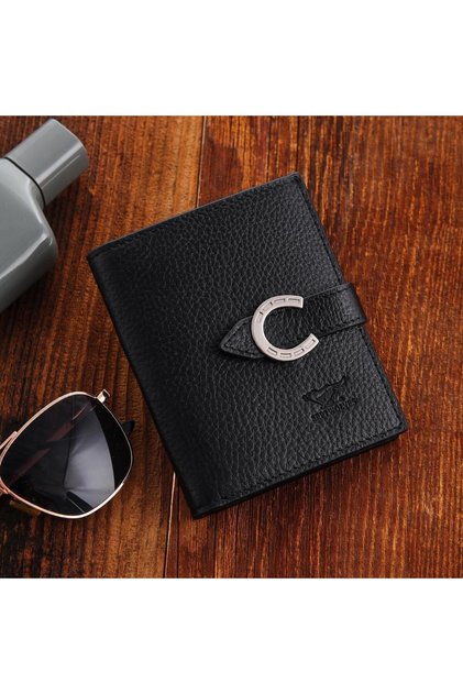Genuine Leather Metal Detailed Women's Card Holder and Wallet