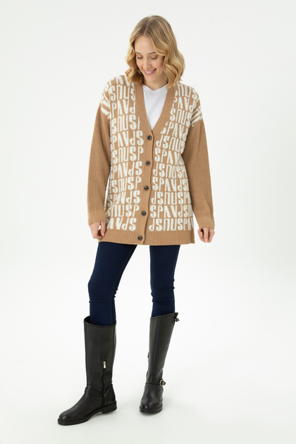 Women's Sand Knitwear Cardigan 50269491 -Vr085