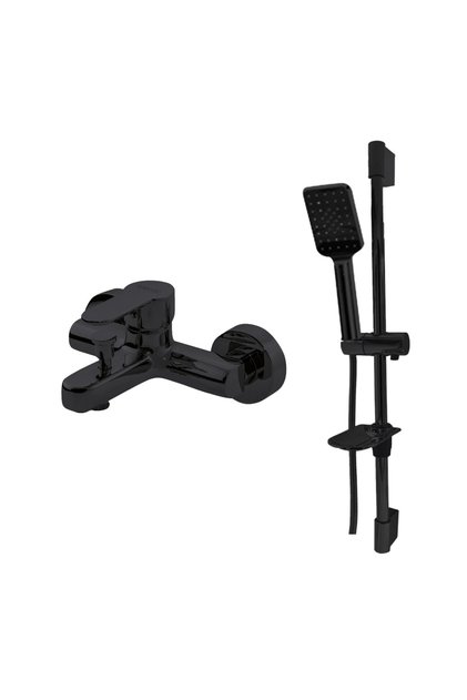 Domino Black Bathroom Faucet, Aqua Black Sliding Top 971511B-430525R-05