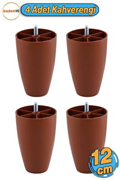 NUBLADO BRO Vidalı Oval Plastik 12 Cm (CEVİZ) Mobilya Dolap Kanepe