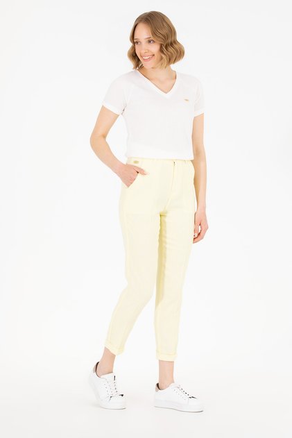 Women's Neon Yellow Carrot Fit Pants 50263202-Vr168