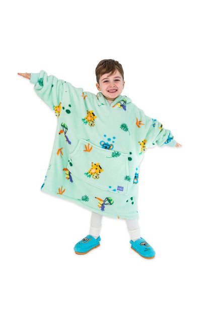 Milk&Moo Little Jungle Wearable Blanket Hoodie Kid Boys Girls Green