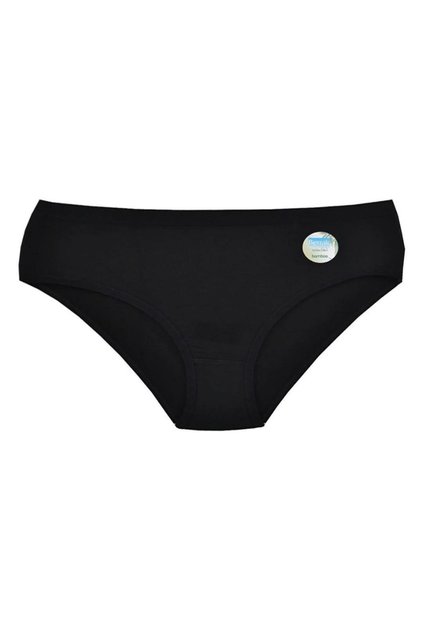 11554 Bamboo Bikini Panties 6 Pieces-Black-L
