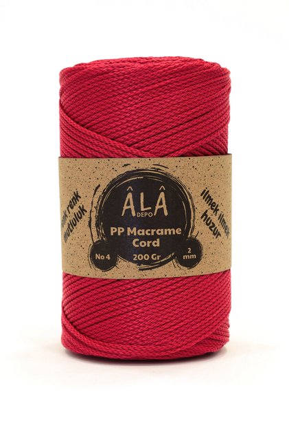 2 mm - 200 Gr Polyester (Pp) Macrame Cord 230 Mt Polyester Macrame Cord Supla Cord and Bag Thread