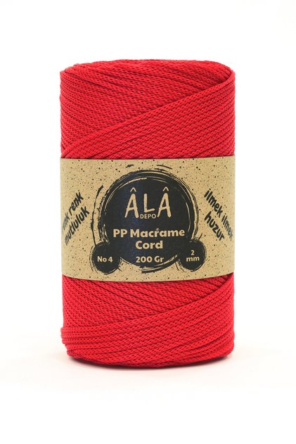 2 mm - 200 Gr Polyester (Pp) Macrame Cord 230 Mt Polyester Macrame Cord Supla Cord and Bag Thread