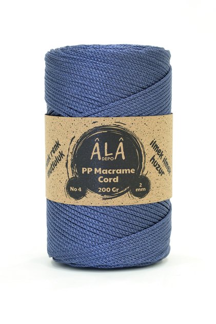 2 mm - 200 Gr Polyester (Pp) Macrame Cord 230 Mt Polyester Macrame Cord Supla Cord and Bag Thread
