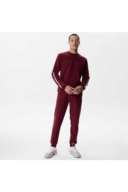 Lacoste Erkek Relaxed Fit Baskılı Bordo Eşofman Altı - Fiyatı