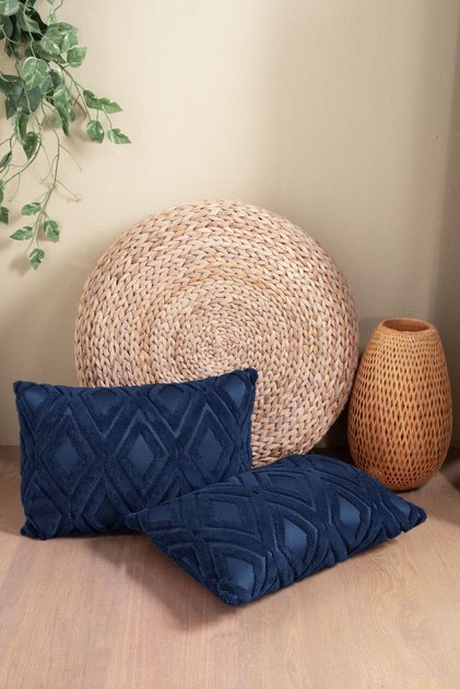 Bohemian Punch Embroidered Double-Sided 2-Piece Decorative Throw Pillow Cover 35X45 cm