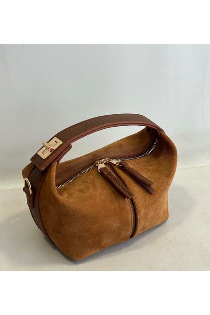 Women's Suede Genuine Leather Shoulder Bag New Season Small Size