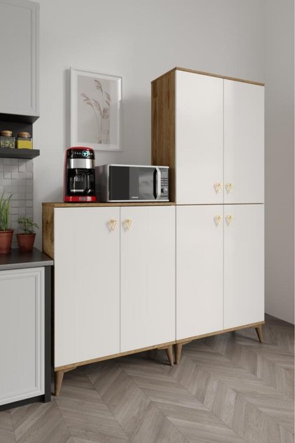 Simple Sp6190 Çok Amaçlı Dolap 6 Kapaklı Mutfak Dolabı Balkon Dolabı Kiler Banyo Dolabı Ayakkabılı