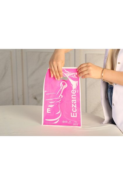 Pharmacy Bag Bio Pink Pestle 20×30 Cm - 100 Pieces
