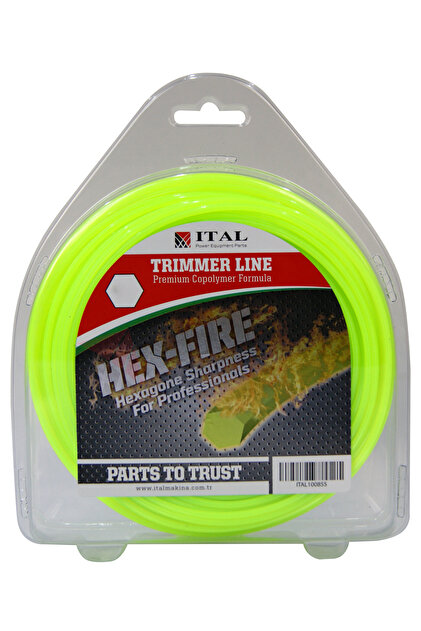 İtal Ital Tırpan Misinası Altı Köşe Hex-Fire 3.5 mm 38 mt Yeşil
