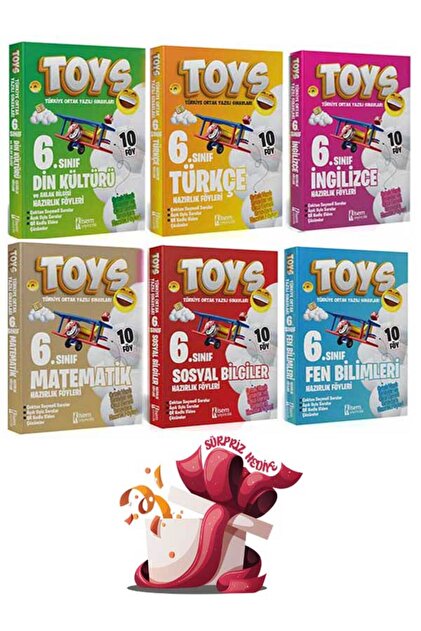 NAMC モンテッソーリ3〜6才ディプロマ課程のテキスト6冊セット İsem Yayıncılık 2026 6. Sınıf TOYS Tüm Dersler Soru Bankası Seti