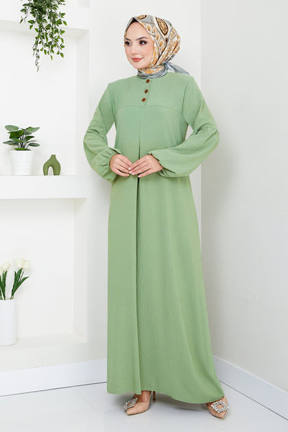 فستان بأكمام مطاطية 2400HBS932-M Çağla
