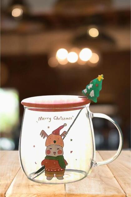 Felix Merry Christmas Themed Glass Mug 14620