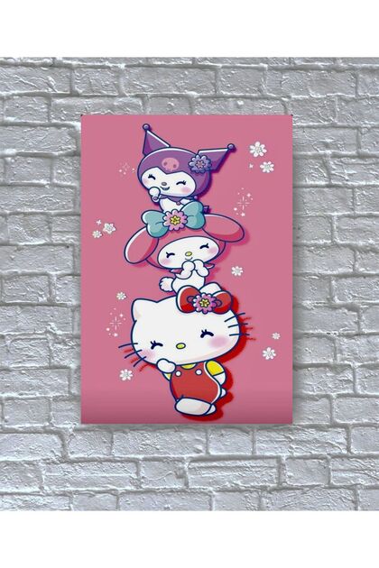 icase Kuromi Melodi Hello Kitty Poster duvar süsü dekor Kapı Süsü
