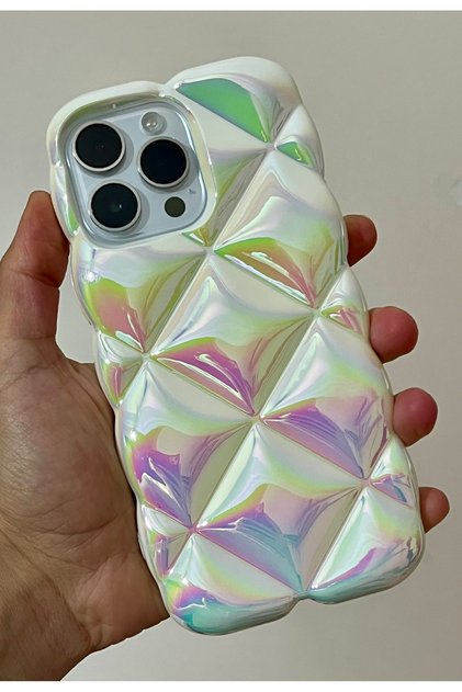 iPhone 15 Pro (6.1 Inch) Compatible Hologram Prism Diamond Pattern Lux Case