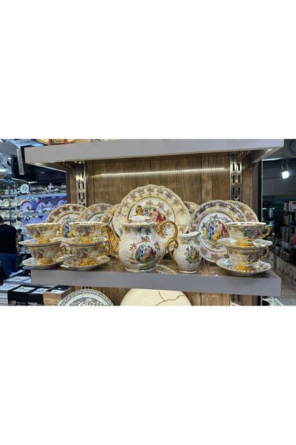 Antique Czechoslovak 6 Kişilik Çay Fincanı Seti