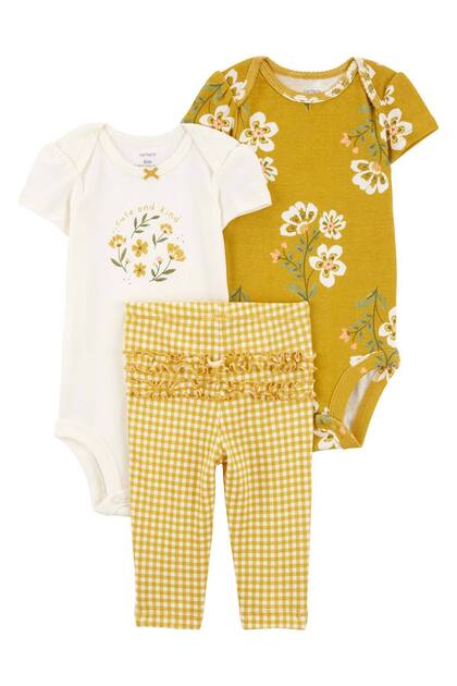 Kız Bebek Body Pantolon Set 3'lü Paket