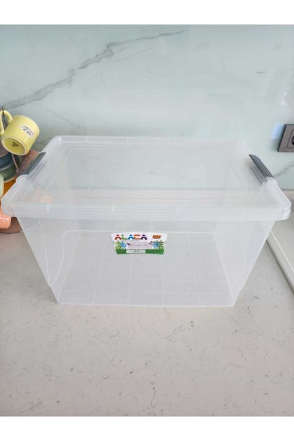 Orange 30 Lt. Rectangular Storage Box, Spacious and Convenient Organization Product