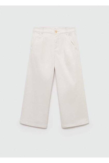 Pleated culotte pants