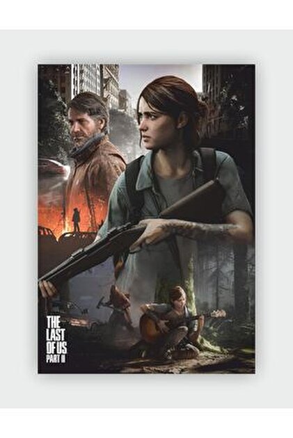 Duvarda The Last of Us Part II Siyah Ahşap Çerçeveli Poster
