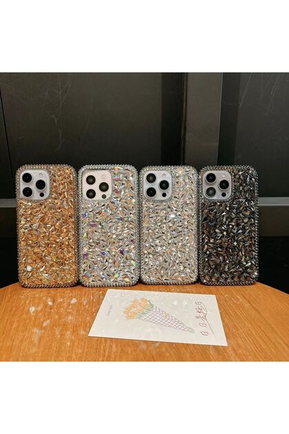 Aksesuarkolic Apple iPhone 16 Pro Stone Luxury Full Taşlı Telefon