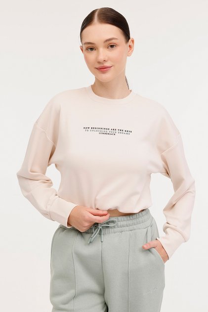 WL LARINA 16CK97 4PR Bej Kadın Sweatshirt