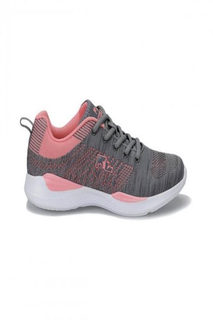 Women's Gray Lace-Up Sports Shoes