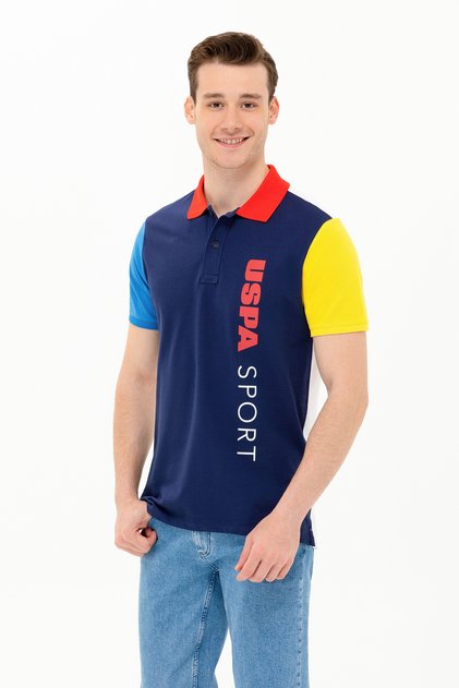 Erkek Lacivert Polo Yaka Tişört 50263442-VR033